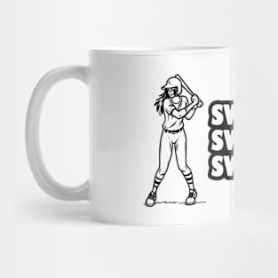 Softball: Swing Hard! Swing Fast! Swing True! Mug